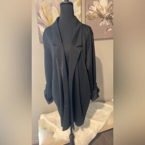 NWT Black Formal Open Front Cardigan Blazer Light Career Blazer Casual